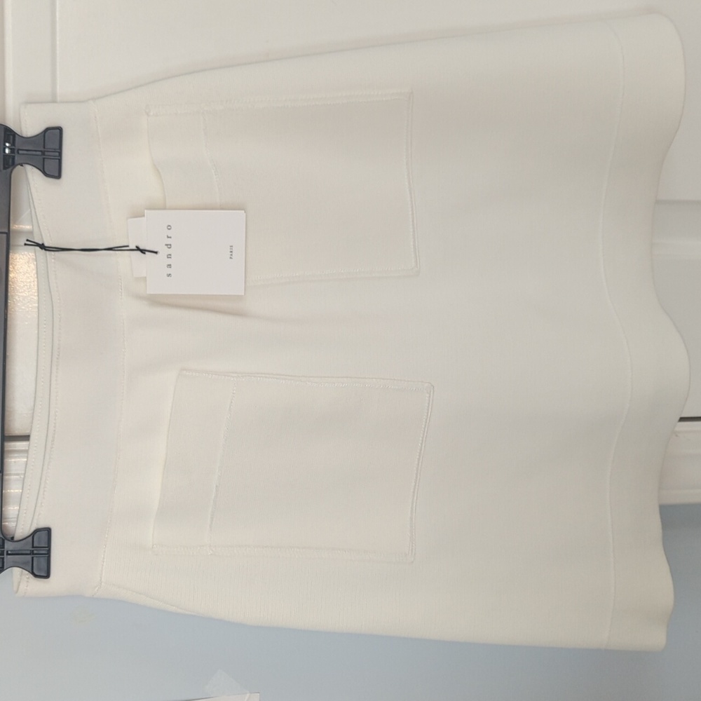 Adorable NWT Sandro white spring skirt